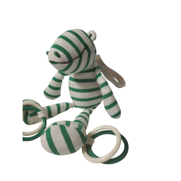 Little JellyCat Alligator Green White Stripes Crocodile 11" Baby Plush - Picture 2 of 12